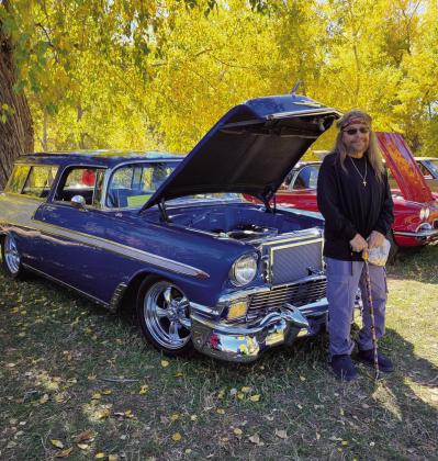 1st place winner, Gerad Williams poses with his 1956 Chevy Nomad. Photo by Shirley Pigg