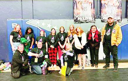 The Rye High School Winter Guard team at their performance in Littleton, Colorado. Photo Courtesy of Lisa Marie Bales