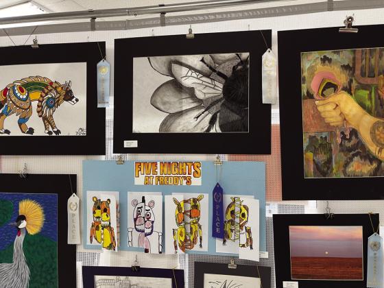 A sample of the many art works on display at the RHS Art Show. Photo by Kacie Anglin